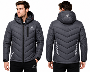 Chaqueta de Invierno Impermeable con Capucha para Hombre, Chaqueta Acolchada para Senderismo al Aire Libre, Abrigo Informal, Fabricante OEM ODM - Product Image 1