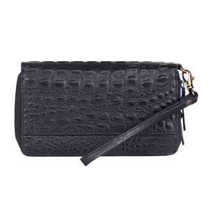 Long Genuine Leather Clutch RFID Compartment Traveling Organizer ID Card Holder <b>Wristlet</b> Crocodile Print Wholesale Factory Price - Product Image 4