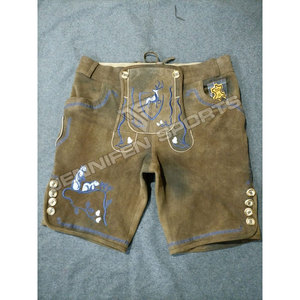 Shorts en cuir suédé de vachette de qualité supérieure pour hommes, style bavarois alpin, brodés, design classique, pour festival - Product Image 3