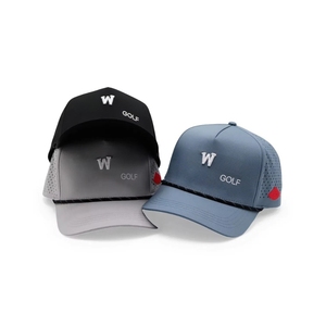 Gorra de golf impermeable de secado rápido al por mayor con hebilla trasera ajustable, gorra de rendimiento de 5 paneles que absorbe el sudor, suministro de marca con logotipo personalizado - Product Image 6