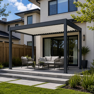 Pérgola de Aluminio Motorizada RKOVE para Exteriores, Pérgola Moderna para Jardín o Patio, Ideal para Patios Pequeños - Product Image 4
