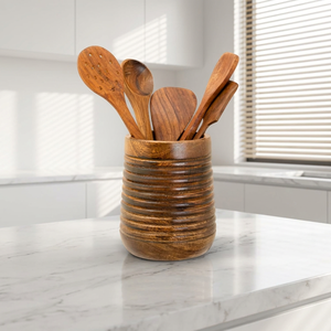 Wooden <b>Caddy</b> Holder For Dining Table Storage Organizer For <b>Kitchen</b> Spatula <b>Caddy</b> For <b>Kitchen</b> Utensils Spoon Stand For Restaurant - Product Image 1