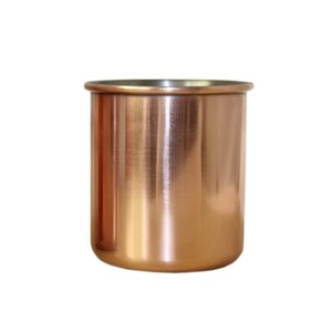 High Quality Handmade Eco-Friendly Copper Candle Jar with Natural Finish 4oz 8oz 10 oz Luxury Container for Christmas Home Decor - Product Image 1