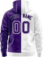 Sudadera con Capucha Corta Unisex para Invierno, Azul y Rosa con Bloques de Color, Personalizable con Nombre y Número, Impresión por Sublimación, Estilo Casual, Corte Regular