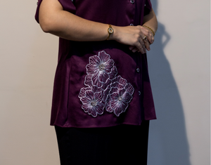 Wholesale Wine Giza Cotton <b>Women</b> Shirt Premium Fabric Comfortable & Breathable Casual Wear Buy Direct From Supplier at Low Price - Product Image 4
