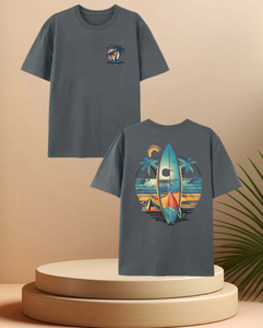 Custom Logo Men's T-Shirt Short Sleeve O-Neck 100% Cotton Jersey Fabric Digital Print 180g <b>Back</b> Print Regular Fit Casual Style - Product Image 1