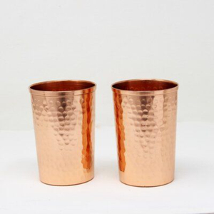 Verre à eau en cuivre pur martelé Royal pour la cuisine, le bar, le whisky, le vin – Verre en cuivre à vendre - Product Image 1