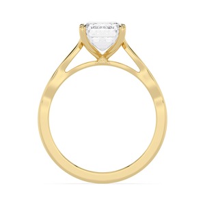 Bague de fiançailles exquise en or rose 10K avec diamant de laboratoire taille émeraude 2.00 ctw, bijou de mariage solitaire de luxe - Product Image 6