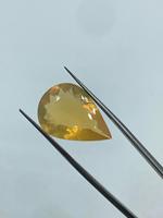 Opale de feu jaune naturelle, haute clarté, gemme transparente, taille poire, polissage brillant, bijoux tendance et à la mode, exportateur d'Inde, prix de gros