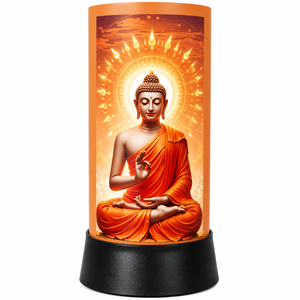 Buddha LED <b>Table</b> <b>Lamp</b> Spiritual Meditation Night Light USB Powered Warm Glow Buddhist Bedside Decor Pooja Room Home Office Gift - Product Image 1