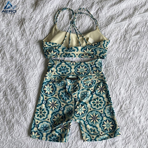 Conjunto Deportivo de Dos Piezas para Mujer, Estilo 2026, Pantalones Cortos de Cintura Alta y Top Deportivo, el Mejor Producto para Entrenamiento - Product Image 6