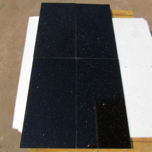 หินแกรนิตสีดำ Galaxy ราคาถูกจากจีน หินแกรนิตสีดำสำหรับเคาน์เตอร์ห้องน้ำพร้อมอ่างล้างหน้าคู่สีขาว - Product Image 3