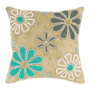 Housse de coussin carrée à motif floral en perles de verre, très vendue, pour canapé et fauteuil - Product Image 4