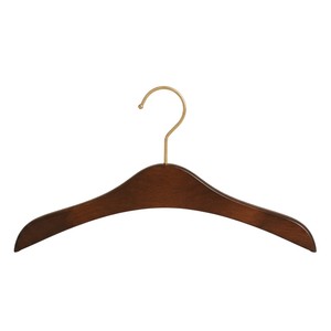 Perchas de madera maciza de alta calidad al por mayor con logotipo personalizado para tiendas de ropa y hoteles, perchas de madera natural de lujo para abrigos y trajes. - Product Image 3