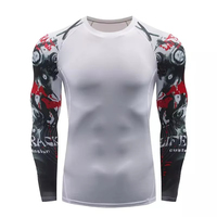 Maillot de bain à manches longues pour hommes adultes, coupe compressive, respirant, écologique, antibactérien, séchage rapide, sans coutures