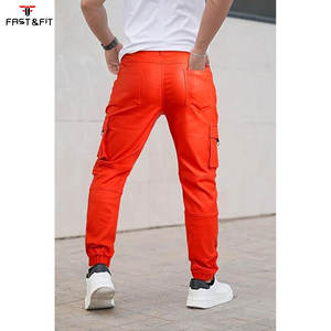 Pantalon de moto en cuir pour homme, style décontracté, imperméable, écologique, poches élastiques - Product Image 3