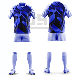 Kit de rugby personnalisé professionnel, maillot sublimé, short, broderie 3D, antibactérien, coupe-vent, évacuation de l'humidité, léger - Product Image 6