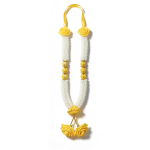 Guirnalda Artificial de Mogra con Rosas Amarillas, Guirnaldas Decorativas para Puja e Ídolos - Product Image 1