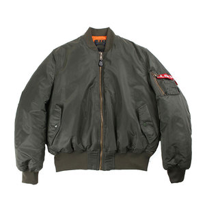 DAIZEN <b>STAR</b> Men Winter Eco-friendly Canvas Bomber <b>Jacket</b> Solid Color Zipper Closure Windproof Casual Regular Fit - Product Image 1