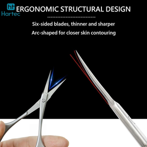 Titanium Coated Silver Cuticle Scissors Factory Price Professional Stainless Steel Manicure Tools Solid Color Dead Skin <b>Trimmer</b> - Product Image 3