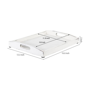 Plateau de service en bois de pin de qualité supérieure avec poignées Fournisseur en vrac pour le service de nourriture et de vin ou à usage polyvalent - Product Image 3