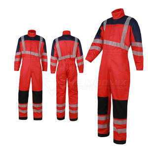 Combinaison de travail de sécurité pour hommes, résistante aux intempéries, respirante, à séchage rapide, en polyester, réfléchissante, haute visibilité - Product Image 6