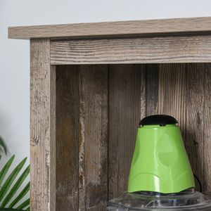 Credenza da Cucina Rustica Autoportante con Ripiani Regolabili, Mobile Dispensa Vintage in Legno con Porta Scorrevole Stile Barn - Product Image 4