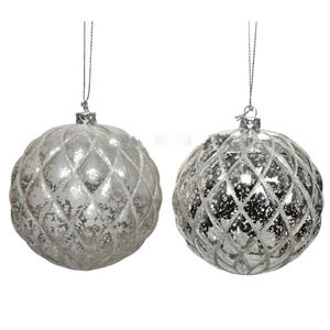 Décorations de Noël contemporaines en métal pour la maison, forme ronde, finition dorée, boule de Noël de luxe pour la maison - Product Image 3