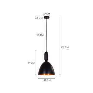 Luminaire suspendu géométrique en fer texturé noir de luxe moderne, luminaire de plafond contemporain, personnalisable, minimaliste - Product Image 2