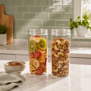 Custom Clear PET Plastic Cylinder <b>Jar</b> 430ml Wide Mouth Food Storage Candy <b>Cookie</b> Packaging <b>Jar</b> Vietnam Factory - Product Image 3