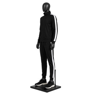 Ensemble de survêtement noir pour femme, vêtements de sport personnalisés, veste zippée, pantalon de jogging, tenue d'entraînement athlétique, vêtements de sport, vente en gros - Product Image 3
