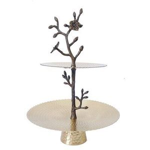 Venta al por Mayor de Soporte Redondo para Pastel CRAFT ASCENT de Aluminio Dorado para Eventos y Bodas, Exhibición de Pasteles Elegante Hecha a Mano y Personalizada - Product Image 1