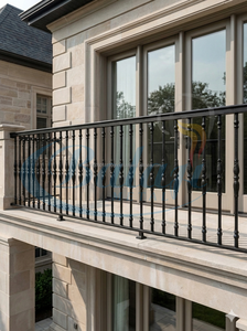 Mâts d'escalier en fonte forgée de luxe, modernes et robustes, résistants à la rouille et à l'eau, garantie 5 ans pour balcon - Product Image 2