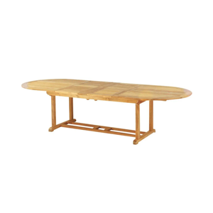 Modern Rectangle <b>Extendable</b> <b>Dining</b> <b>Table</b> Solid Teak <b>Wood</b> Apartment-Friendly Waterproof Eco-Friendly Durable - Product Image 1