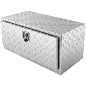 Cassetta Portautensili Sottoscocca per Pickup in Alluminio Rinforzato 36x24x24 Pollici con Piastra Diamantata, Serratura e Accessori per il Controllo del Carico - Product Image 1