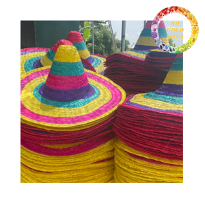 Chapeau de paille mexicain naturel style Panama à large bord pour la plage, les fêtes, les festivals et les activités de plein air - Product Image 6