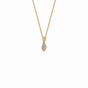 Collar con Colgante de Diamante Cultivado en Laboratorio Tulip Radiance, Corte Redondo, Pera y Princesa, Joyería de Oro para Mujer, para Compromiso, Boda o Fiesta - Product Image 2