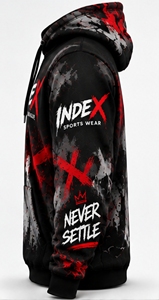 Index Men's Hooded Sweatshirt Full Print Streetwear Black <b>Red</b> Crown Design Regular Fit Autumn Breathable Polyester <b>Hoodie</b> - Product Image 4