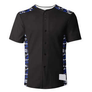 เสื้อเบสบอลโพลีเอสเตอร์ 100% สำหรับผู้ใหญ่ เสื้อเจอร์ซีย์แบบกำหนดเอง สีพื้น ชุดทีมกีฬาเบสบอล เสื้อซอฟต์บอลคุณภาพสูงสำหรับผู้ชาย - Product Image 1