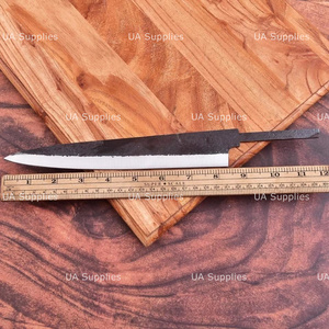 Hoja de Cuchillo de Cocina de Acero al Carbono de 10 Pulgadas, Punta Caída, Borde Recto, Media Espiga, 0.5mm de Grosor, para Proyectos de Fabricación de Cuchillos Personalizados DIY - Product Image 4