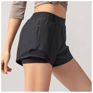 Pantalones Cortos Deportivos Transpirables e Impermeables de Secado Rápido para Mujer, Ajuste Holgado, Inspirados en el Yoga, para Gimnasio, Entrenamiento, Running, Tejido de Punto, Talla Mediana - Product Image 5
