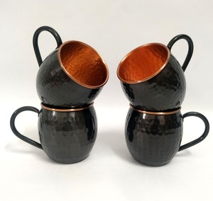 Mug Moscow Mule en cuivre martelé élégant et luxueux, écologique, pour sublimation, tasse à bière gravée plaquée cuivre - Product Image 1