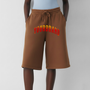 Wholesale Custom Screen Printed Logo Button High Vintage Women's Shorts 100% Cotton Fleece Terry Fabric Breathable Quick Dry - Product Image 1