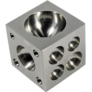 JIPSY Jewelry Stainless Steel Dapping Block 1"X 1" X 1 Square Forming <b>Tool</b> Half Sphere Dome Shaping Block 12 Sizes Cavities - Product Image 5