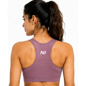 OEM Women Seamless sports bra scoop neck Racerback zip front sports bra Medium support sports bra Nofyan Ind Women Bra - Product Image 3