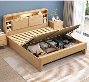 Solid wood <b>bed</b> modern wooden <b>bed</b> design solid wood <b>platform</b> <b>bed</b> with storage hydraulic wooden <b>bed</b> with drawers <b>frame</b> headboard - Product Image 3