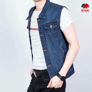 Gilet en jean personnalisé Ryan Pro Gear pour hommes, tissu respirant et écologique avec logo personnalisé - Product Image 6