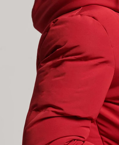 Men Red Hooded Puffer Jacket Winter Thick Quilted Windproof Casual Outdoor Warm <b>Bubble</b> <b>Coat</b> Regular Fit Zipper Outerwear - Product Image 6