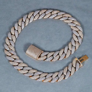 Collar de cadena cubana más vendido, con diamantes, estilo hip hop, para hombres y mujeres, de la India, disponible a buen precio. - Product Image 1