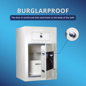 ตู้เซฟ Challenger Drawer Trap Safe 1 สำหรับร้านอาหารและร้านอาหารฟาสต์ฟู้ดขนาดใหญ่  ทนไฟ ผลิตจากเหล็ก สำหรับการจัดการเงินสดประจำวันอย่างรวดเร็ว - Product Image 2